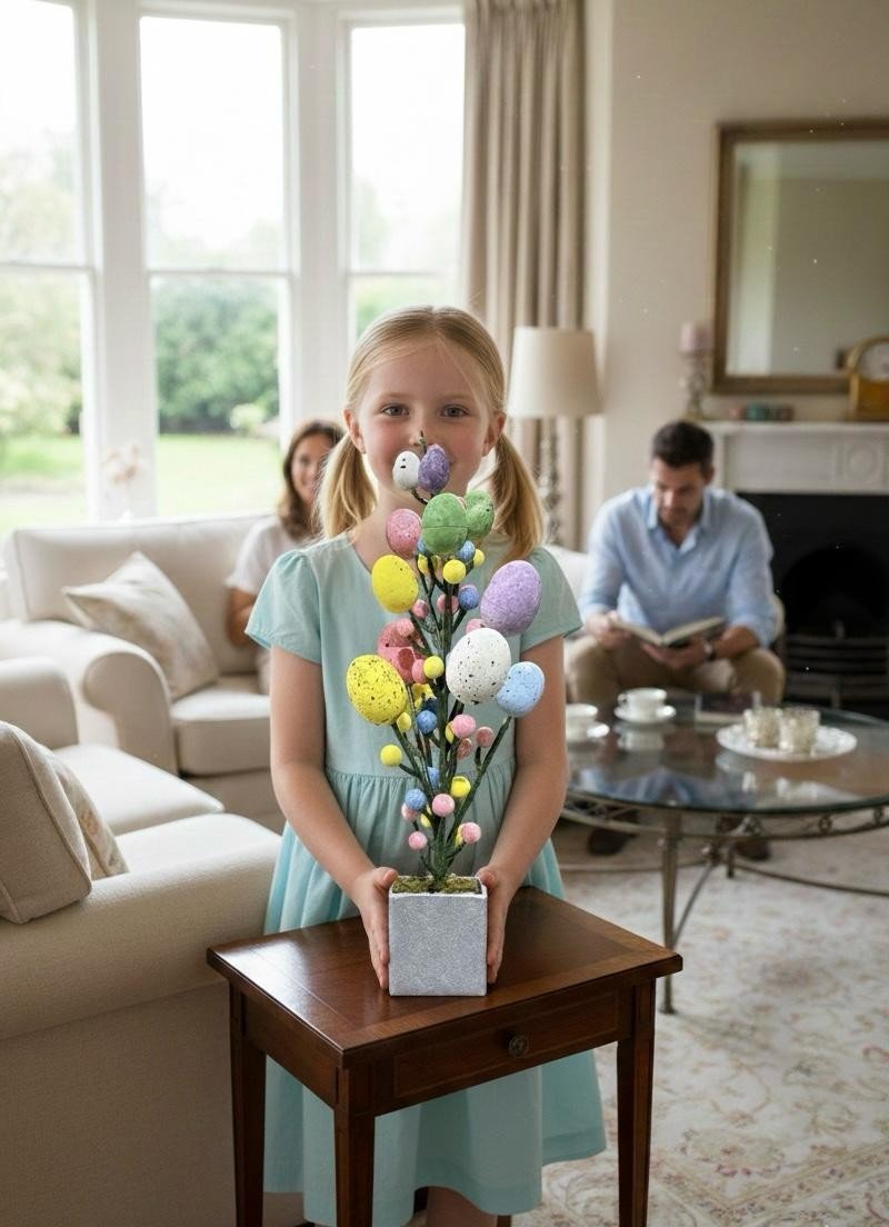 Artificial Easter Eggs Bonsai Easter Party Decorations Decor Table Centerpiece