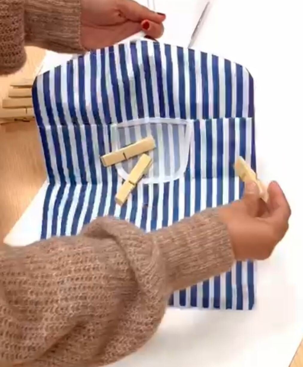 Hanging Fabric Peg Bag Clothes Line Laundry Washing Basket Storage Pouch Hanger