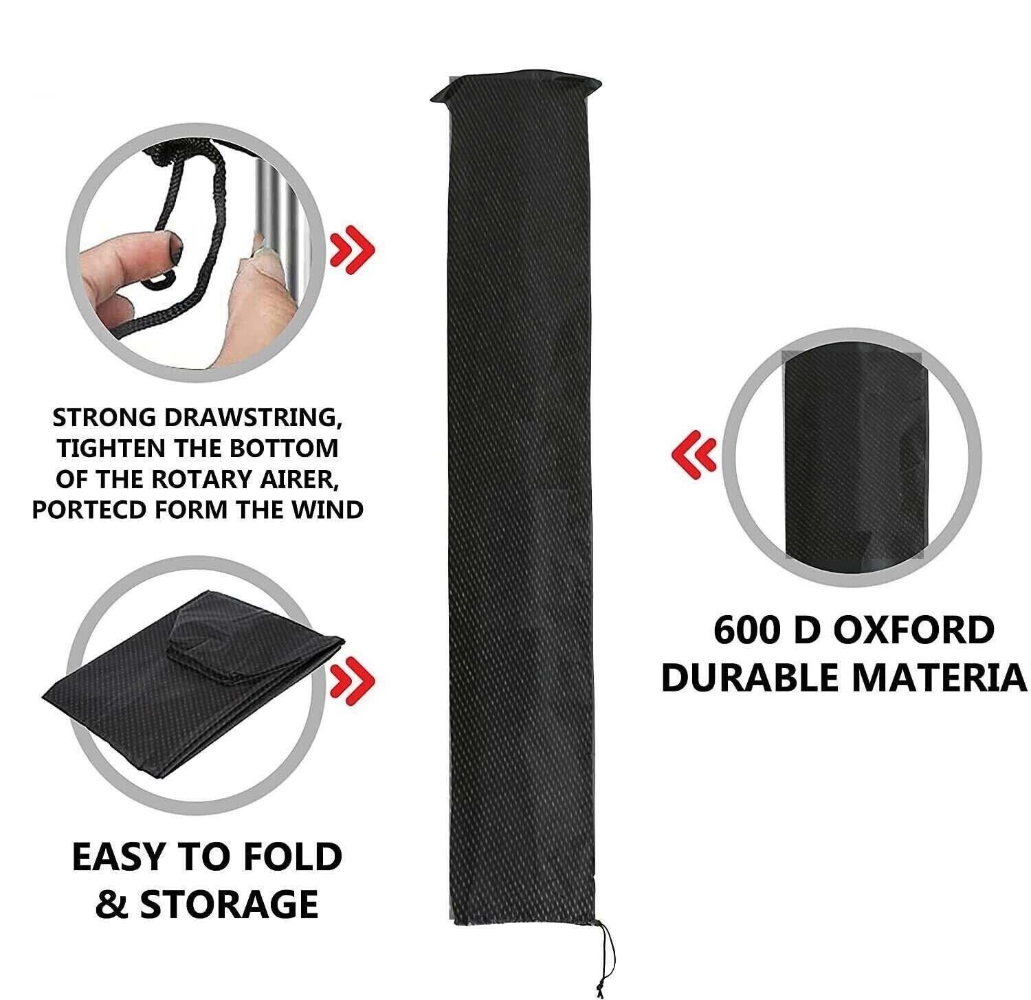 Waterproof Heavy Duty Rotary Washing Line Cover Clothes Airer Garden Parasol