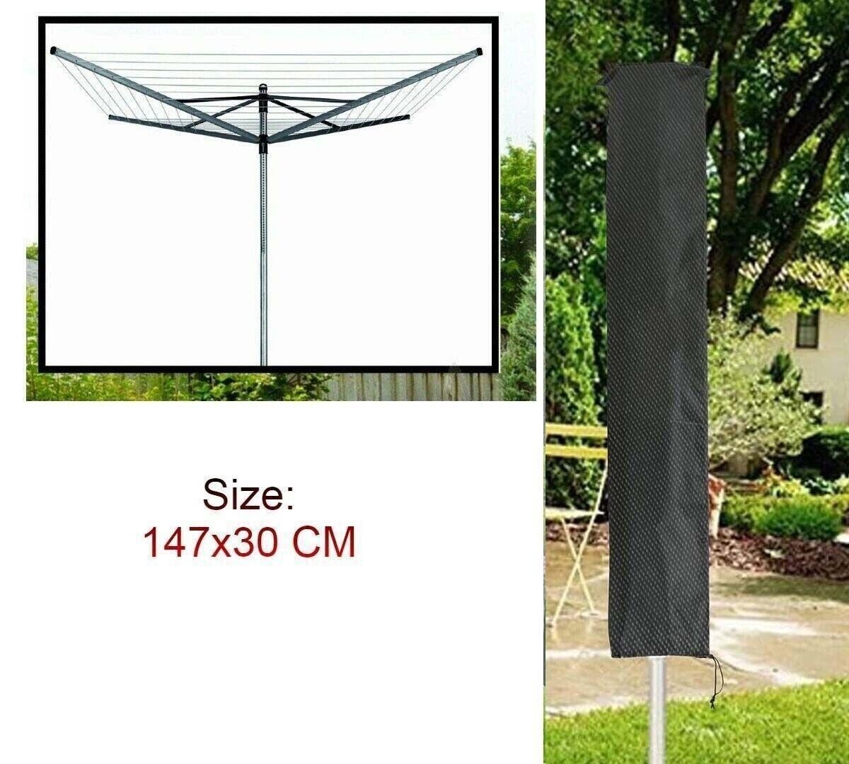 Waterproof Heavy Duty Rotary Washing Line Cover Clothes Airer Garden Parasol
