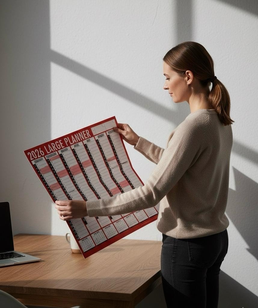 2026 A1 Full Year Annual Yearly Wall Planner Home Office Calendar Organiser-2Pck