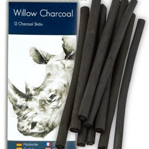 Willow Charcoal Sticks Drawing, Sketch Standalone Works or Painting – Pack of 12