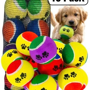 16 Pack Pet Tennis Balls Dog Puppy Fetch Throwing Outdoor Catch Play Training UK