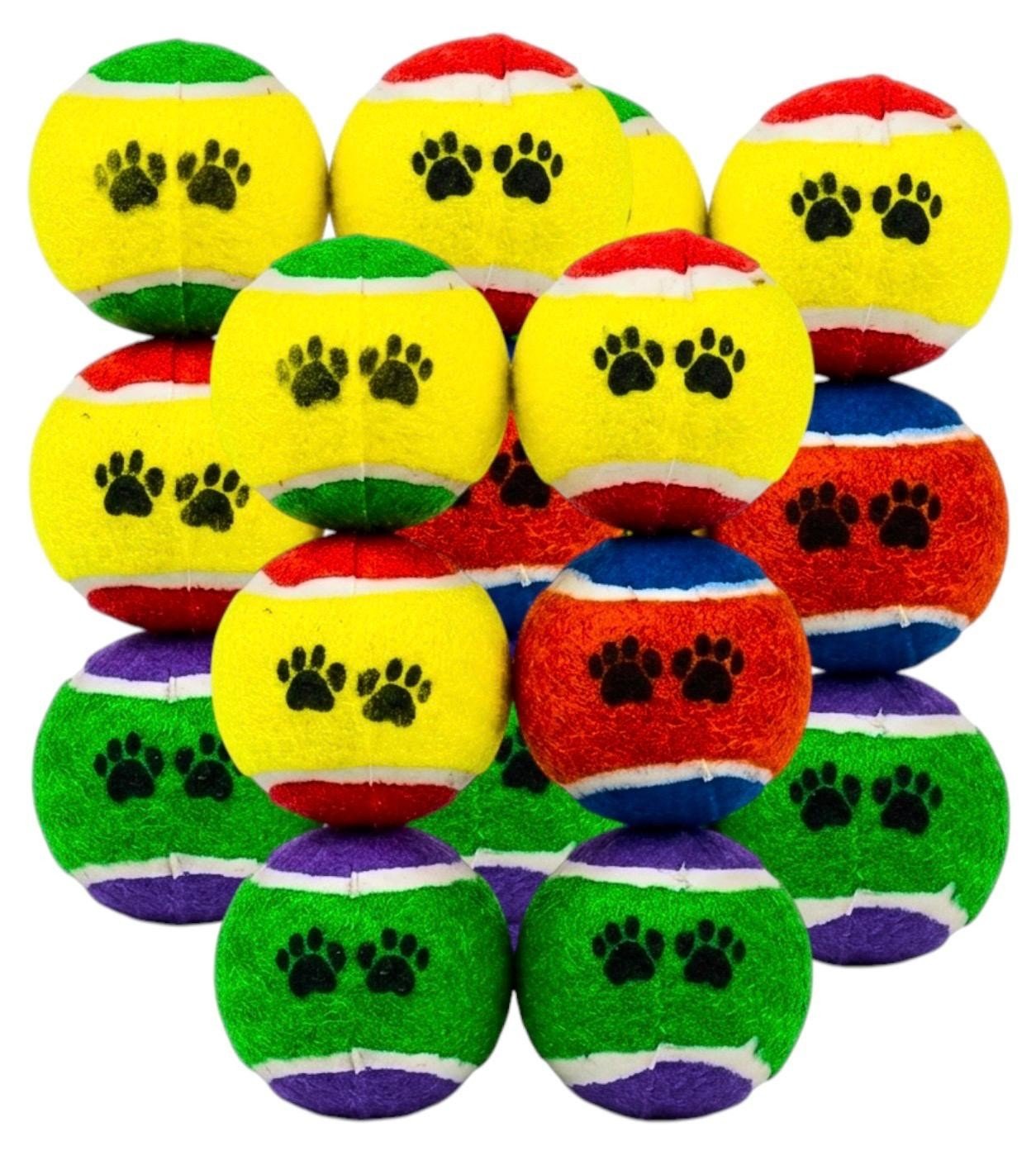 16 Pack Pet Tennis Balls Dog Puppy Fetch Throwing Outdoor Catch Play Training UK