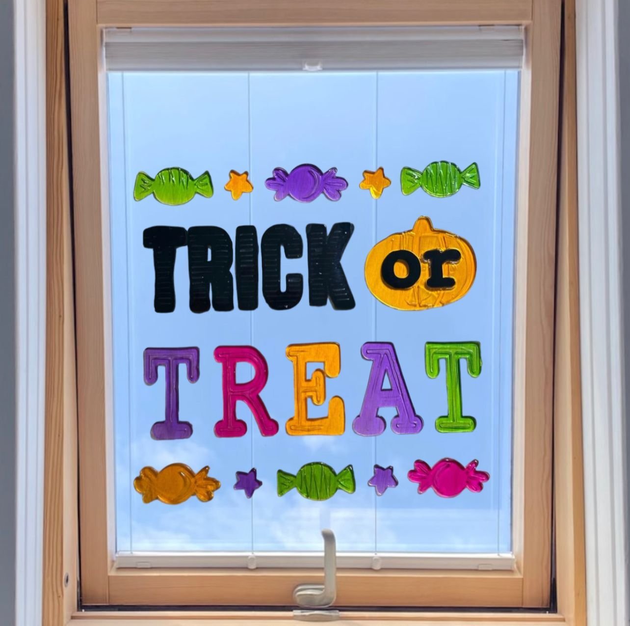 Halloween Window Gel Stickers Skeleton Spooky Scary Gel Clings Glass Decoration