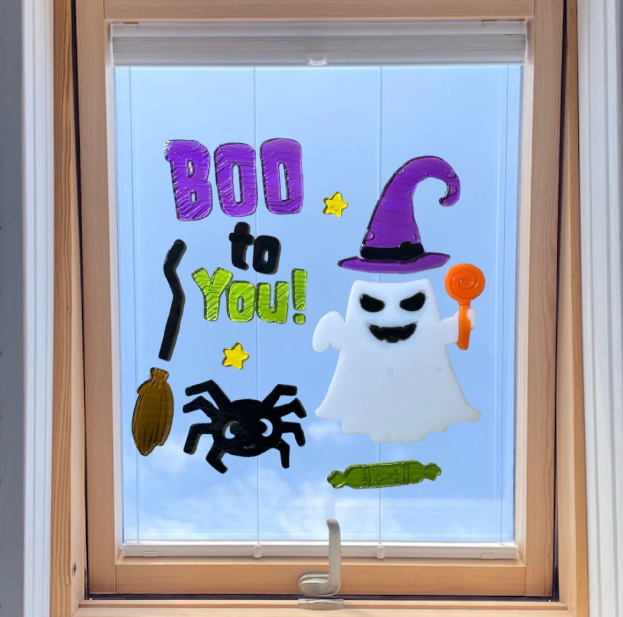 Halloween Window Gel Stickers Skeleton Spooky Scary Gel Clings Glass Decoration