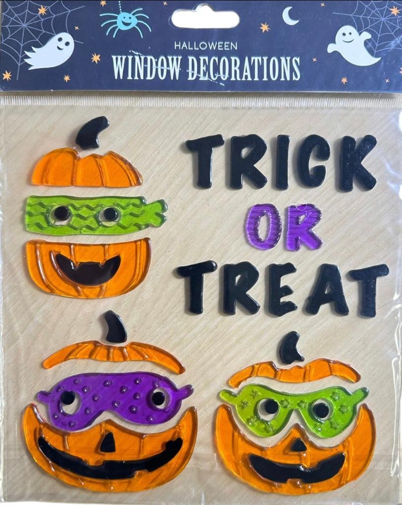 Halloween Window Gel Stickers Skeleton Spooky Scary Gel Clings Glass Decoration