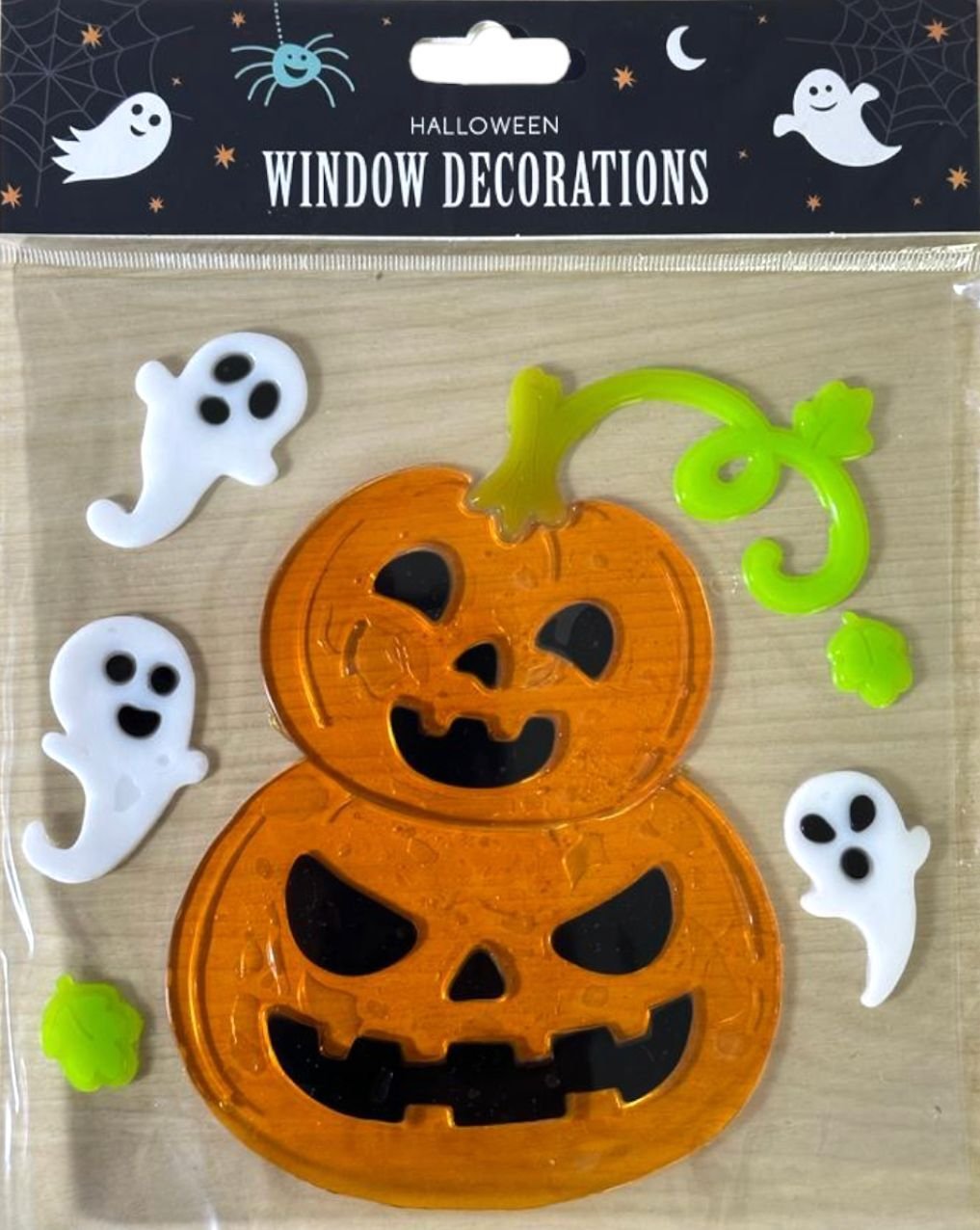 Halloween Window Gel Stickers Skeleton Spooky Scary Gel Clings Glass Decoration
