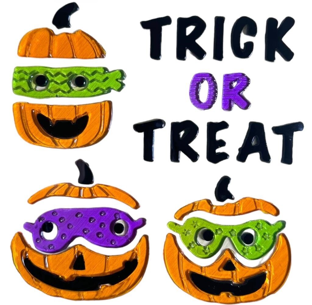 Halloween Window Gel Stickers Skeleton Spooky Scary Gel Clings Glass Decoration