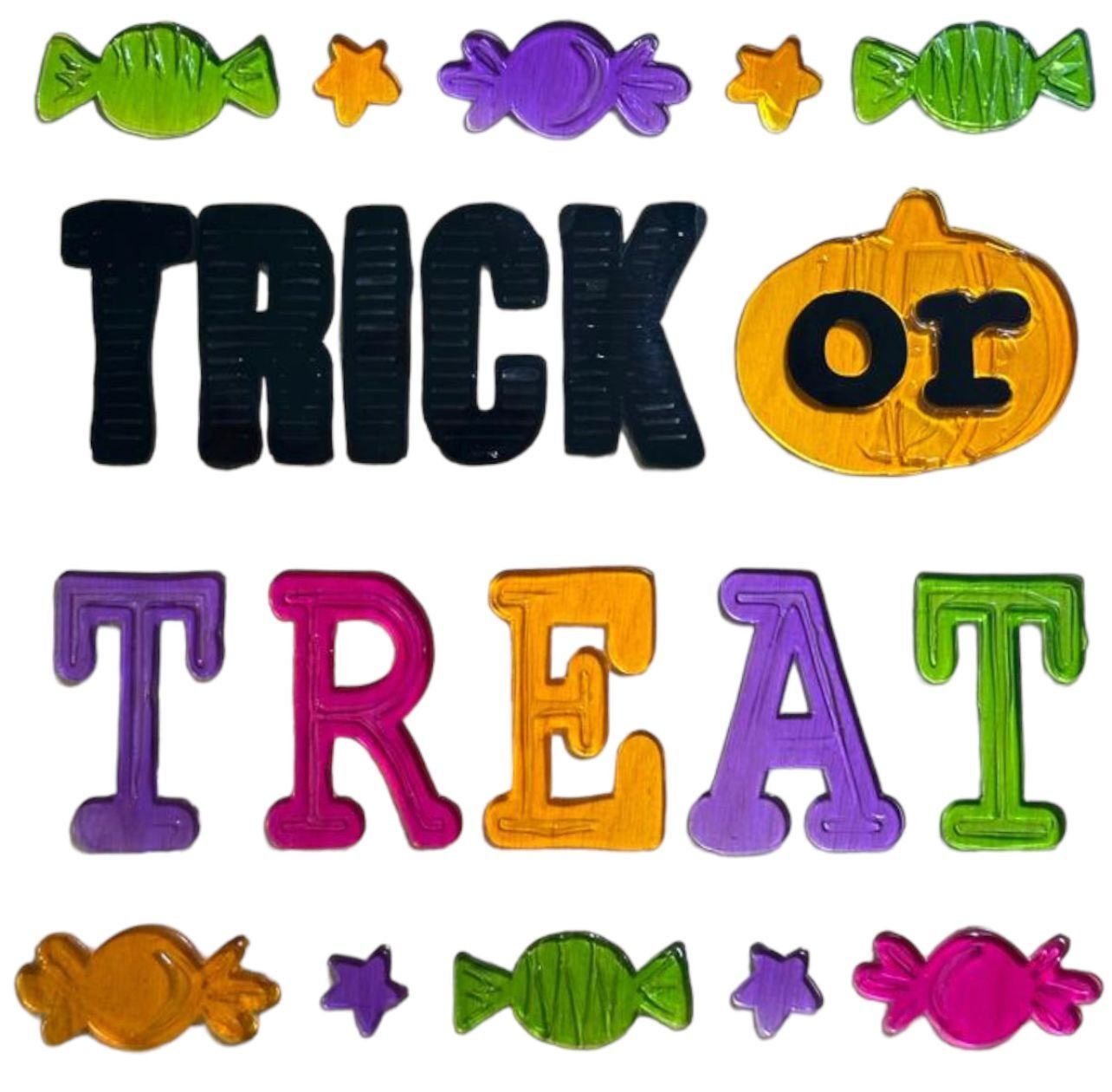 Halloween Window Gel Stickers Skeleton Spooky Scary Gel Clings Glass Decoration
