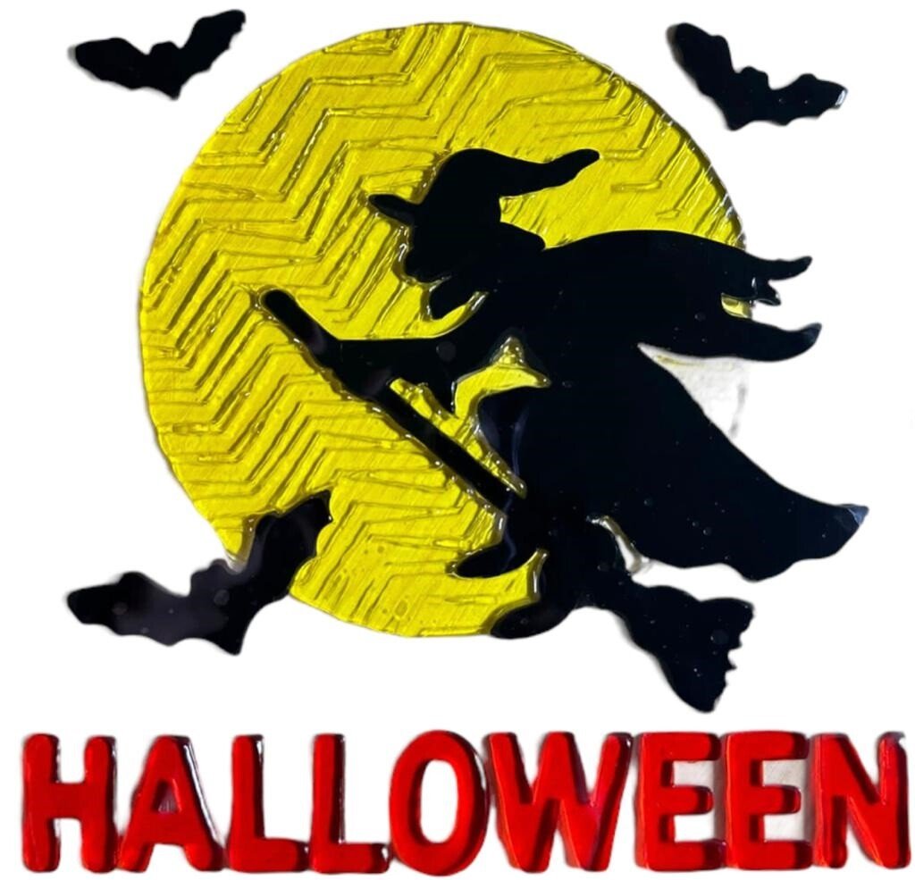 Halloween Window Gel Stickers Skeleton Spooky Scary Gel Clings Glass Decoration