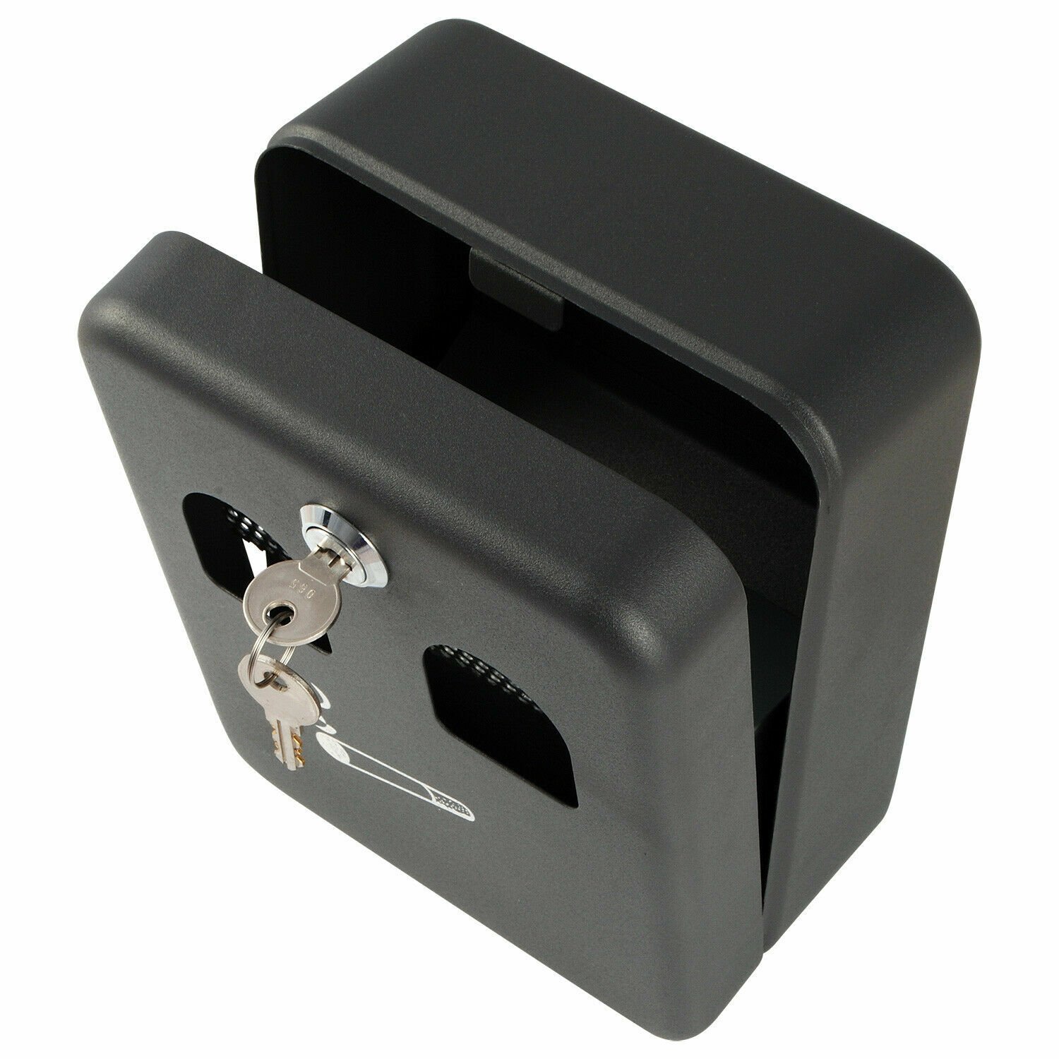 WALL MOUNTED METAL LOCKABLE OUTDOOR CIGARETTE ASHTRAY ASH BIN WITH LOCK OUTDOOR