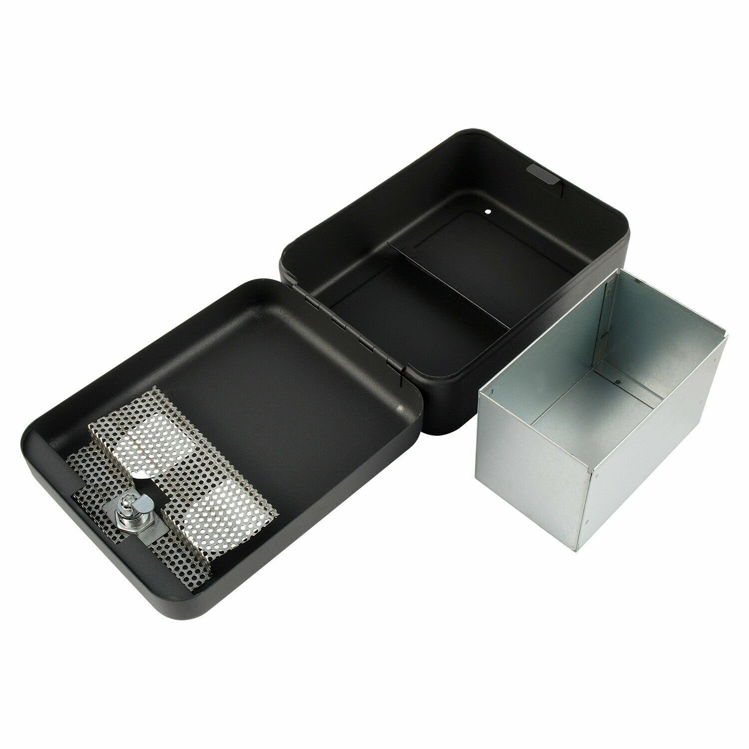 WALL MOUNTED METAL LOCKABLE OUTDOOR CIGARETTE ASHTRAY ASH BIN WITH LOCK OUTDOOR