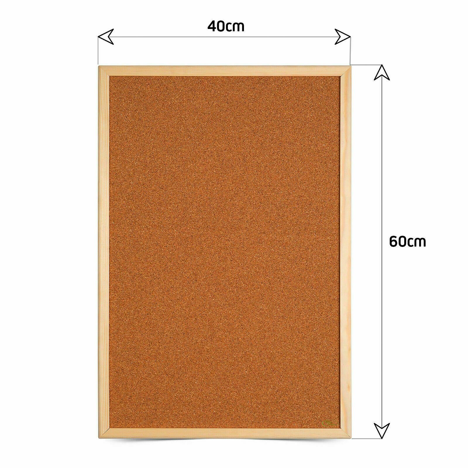 Cork Message Notice Board 400 x 600 mm Push Pin board corkboard Wooden Frame
