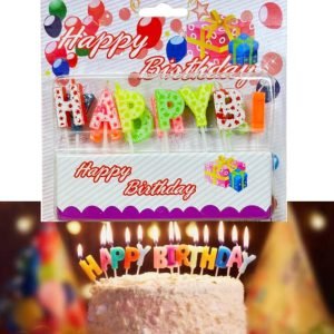 HAPPY BIRTHDAY LETTER CANDLE SET Kids Adult Birthday Party Decoration