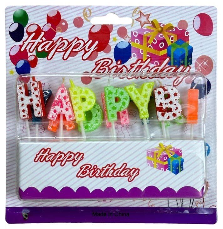 HAPPY BIRTHDAY LETTER CANDLE SET Kids Adult Birthday Party Decoration