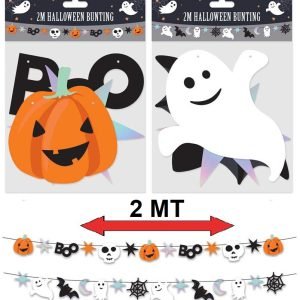 Happy Halloween Banner Bunting Party Decoration Hanging Decors Garlands Trick-2M