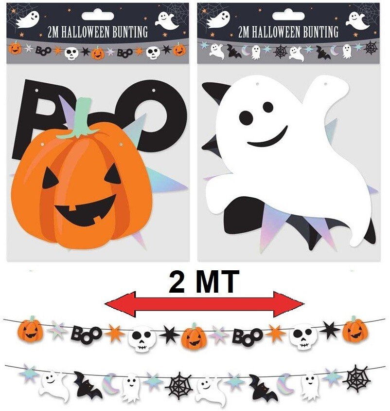 Happy Halloween Banner Bunting Party Decoration Hanging Decors Garlands Trick-2M