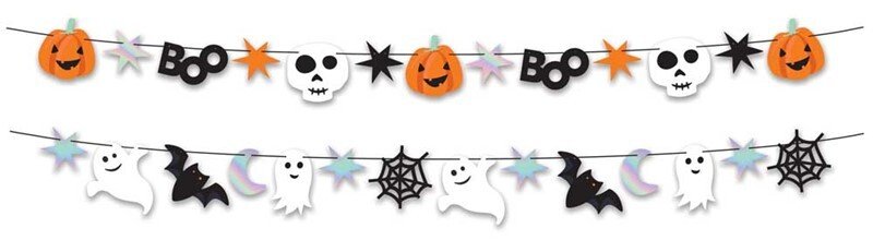Happy Halloween Banner Bunting Party Decoration Hanging Decors Garlands Trick-2M