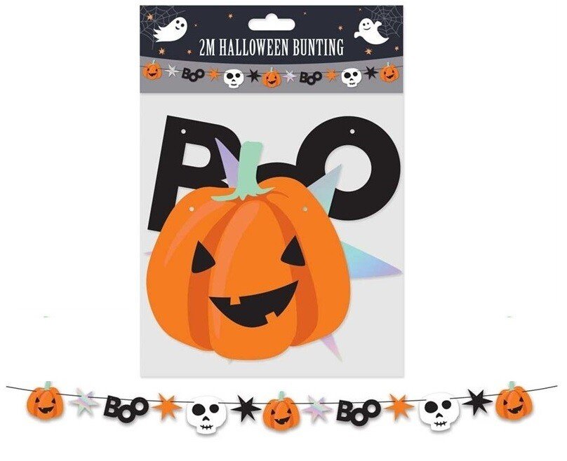 Happy Halloween Banner Bunting Party Decoration Hanging Decors Garlands Trick-2M
