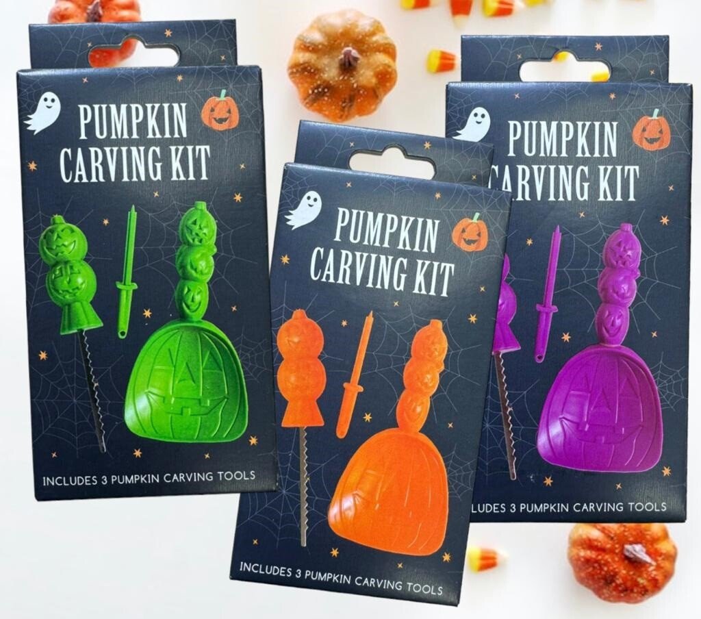 ðŸ”¥ 3 Pcs Halloween PUMPKIN CARVING Kit TOOL SET DIY Craft Tools Kit Party Scoop