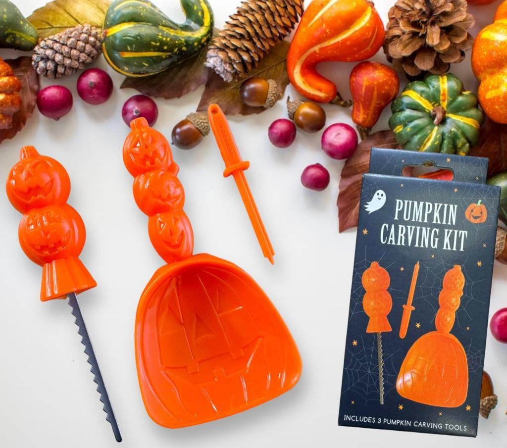 ðŸ”¥ 3 Pcs Halloween PUMPKIN CARVING Kit TOOL SET DIY Craft Tools Kit Party Scoop