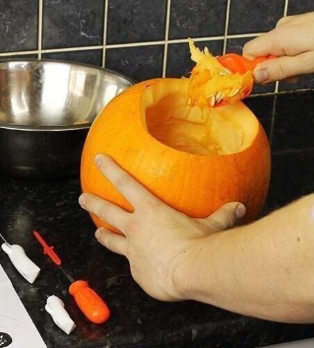 ðŸ”¥ 3 Pcs Halloween PUMPKIN CARVING Kit TOOL SET DIY Craft Tools Kit Party Scoop