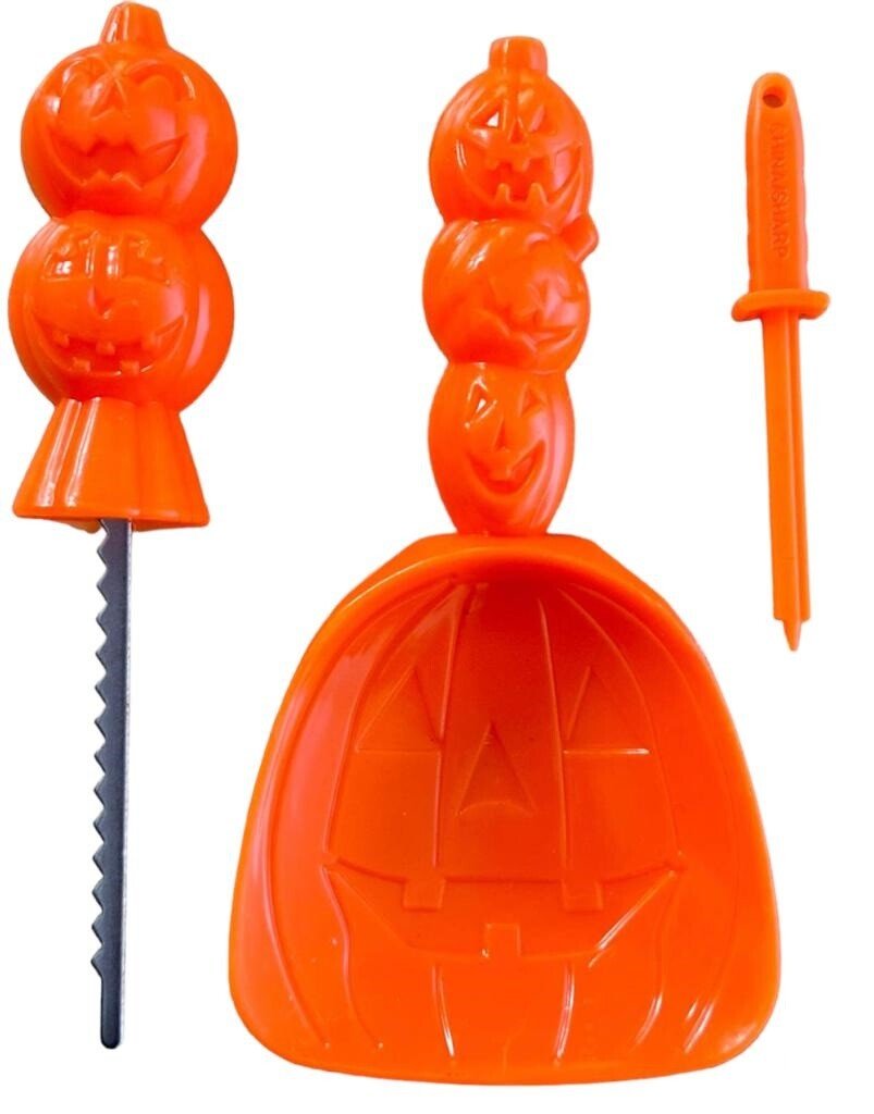 ðŸ”¥ 3 Pcs Halloween PUMPKIN CARVING Kit TOOL SET DIY Craft Tools Kit Party Scoop