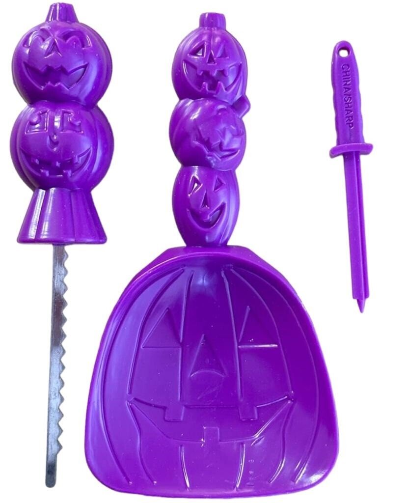 ðŸ”¥ 3 Pcs Halloween PUMPKIN CARVING Kit TOOL SET DIY Craft Tools Kit Party Scoop