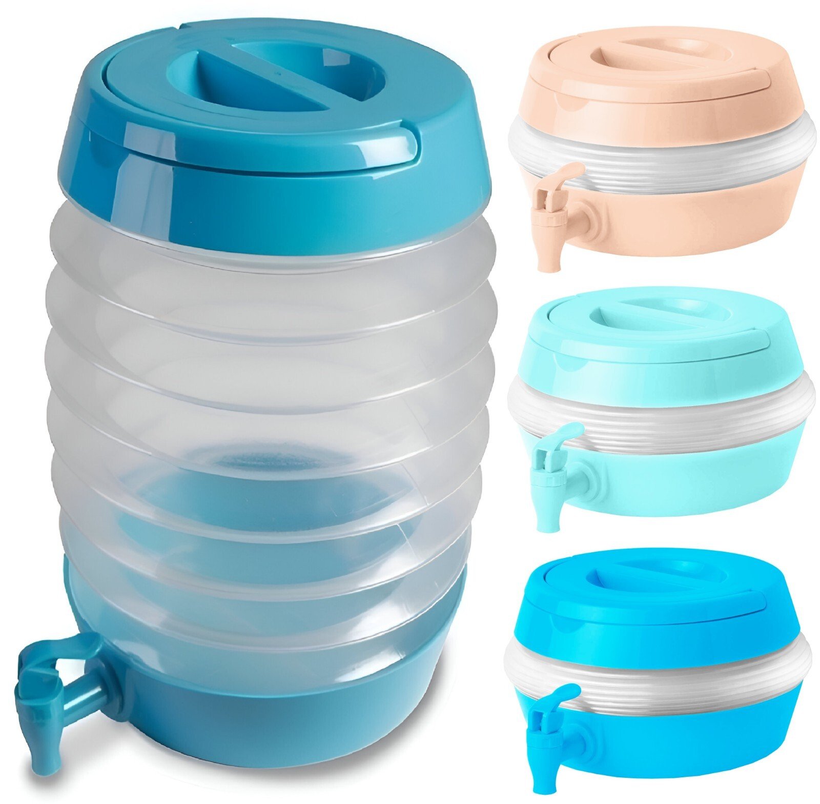 3.3L Cooler Dispenser W/ Tap Lid Beverage Cocktail Juice Party BBQ Plastic-2PACK