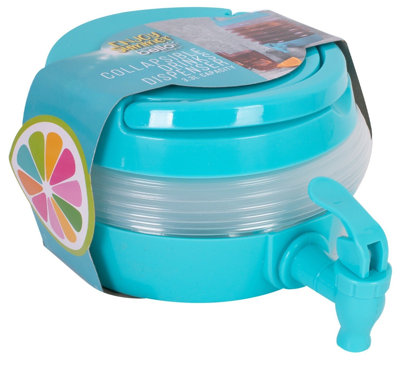 3.3L Cooler Dispenser W/ Tap Lid Beverage Cocktail Juice Party BBQ Plastic-2PACK