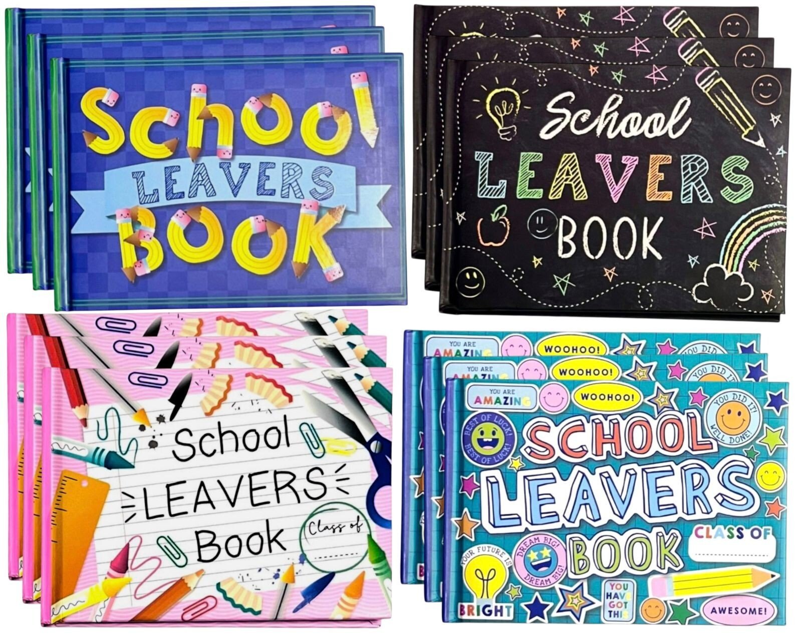 12 x Autograph Book - Celebrity Kids Adults Holiday Leavers Hardback Signatures