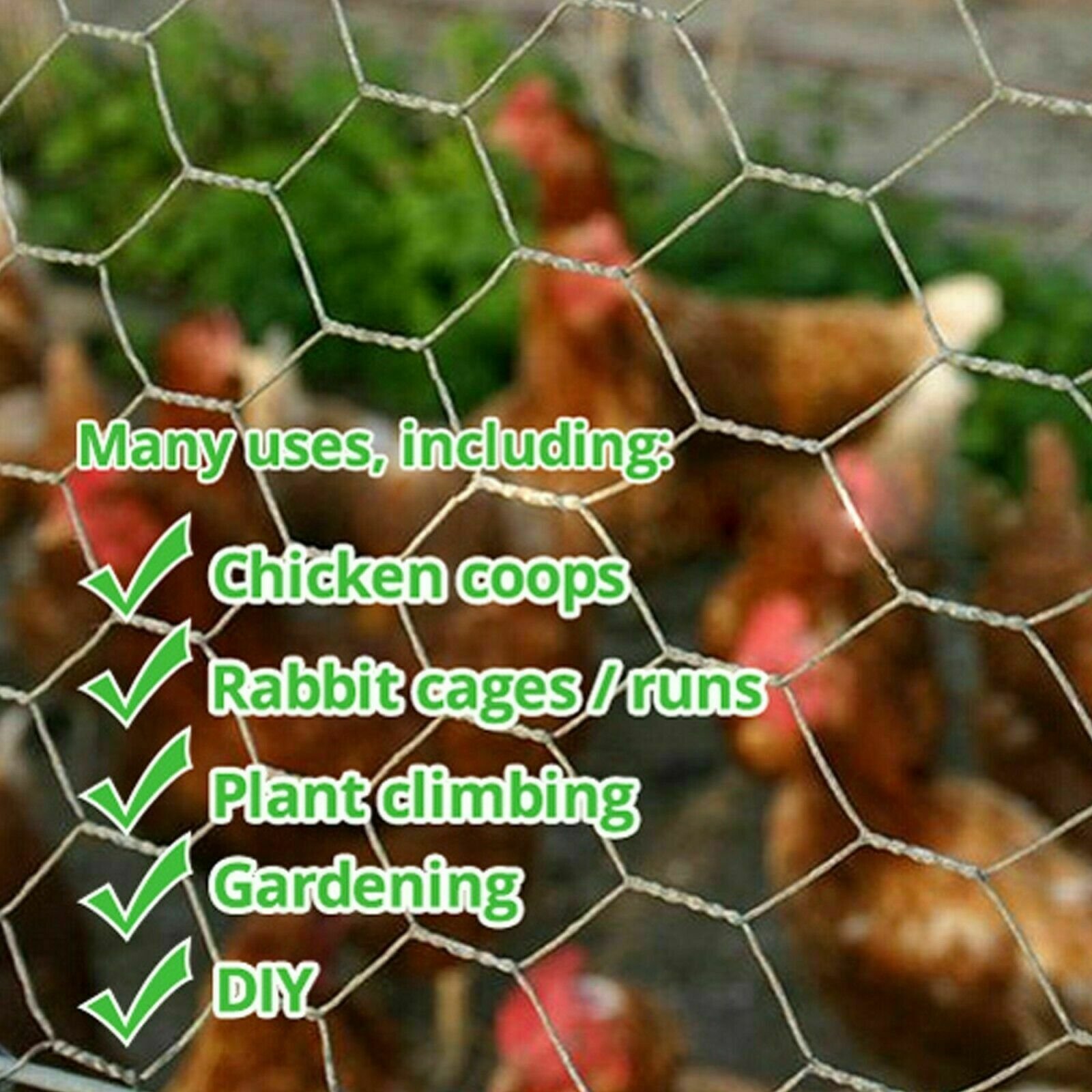 PVC Coated Wire Mesh Fencing 10M x 0.9M Height Green Galvanised Garden Fence