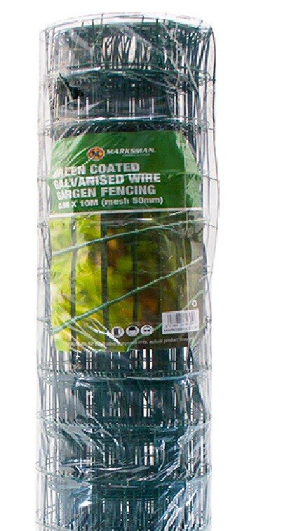 PVC Coated Wire Mesh Fencing 10M x 0.9M Height Green Galvanised Garden Fence