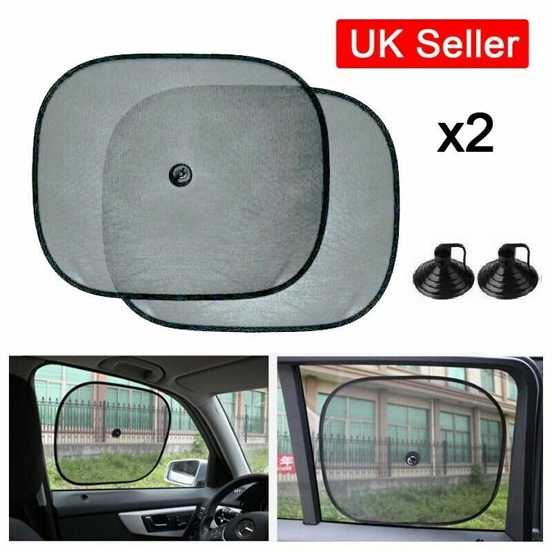 2Pcs Car Sun Shade Cover blind mesh Max UV Protection for Rear front Window kids