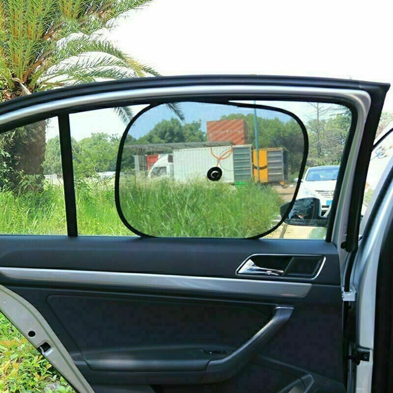 2Pcs Car Sun Shade Cover blind mesh Max UV Protection for Rear front Window kids