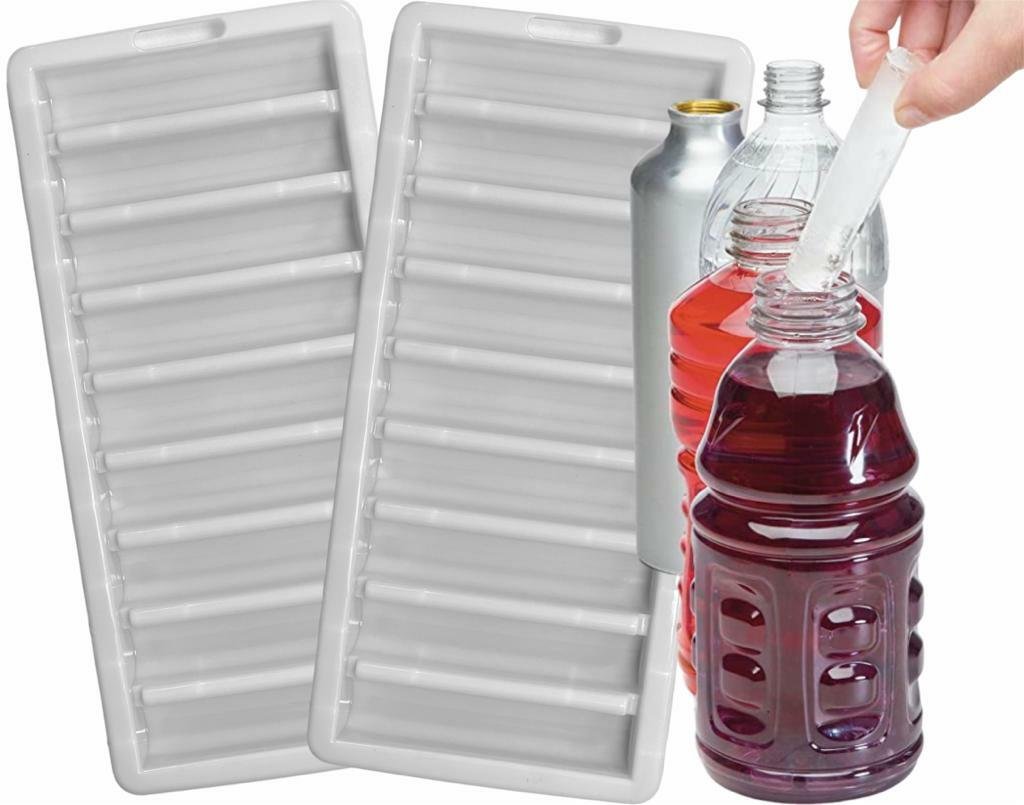 2x Ice Cube Stick Bottle Tray Soda Drinks Maker mould Tube tubes Cylinder Moulds