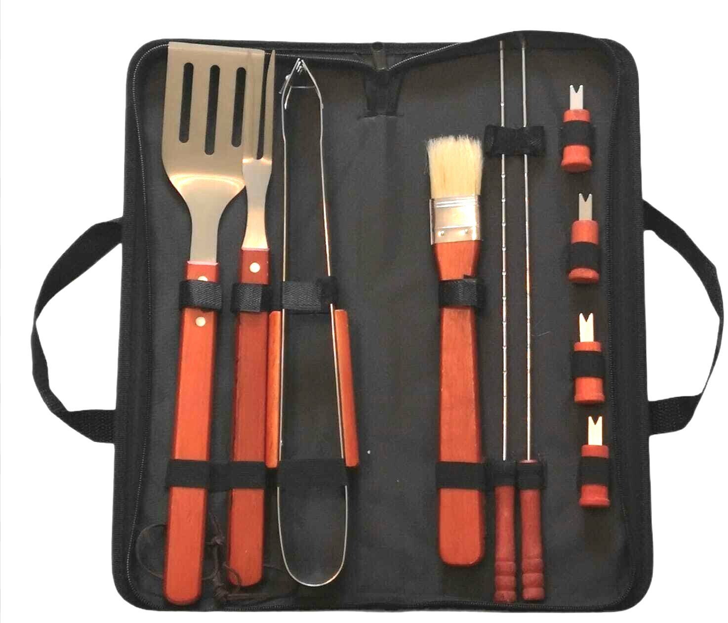 11PCS BBQ Tool Set Stainless Steel Barbecue Grilling Utensil Cooking Outdoor Kit