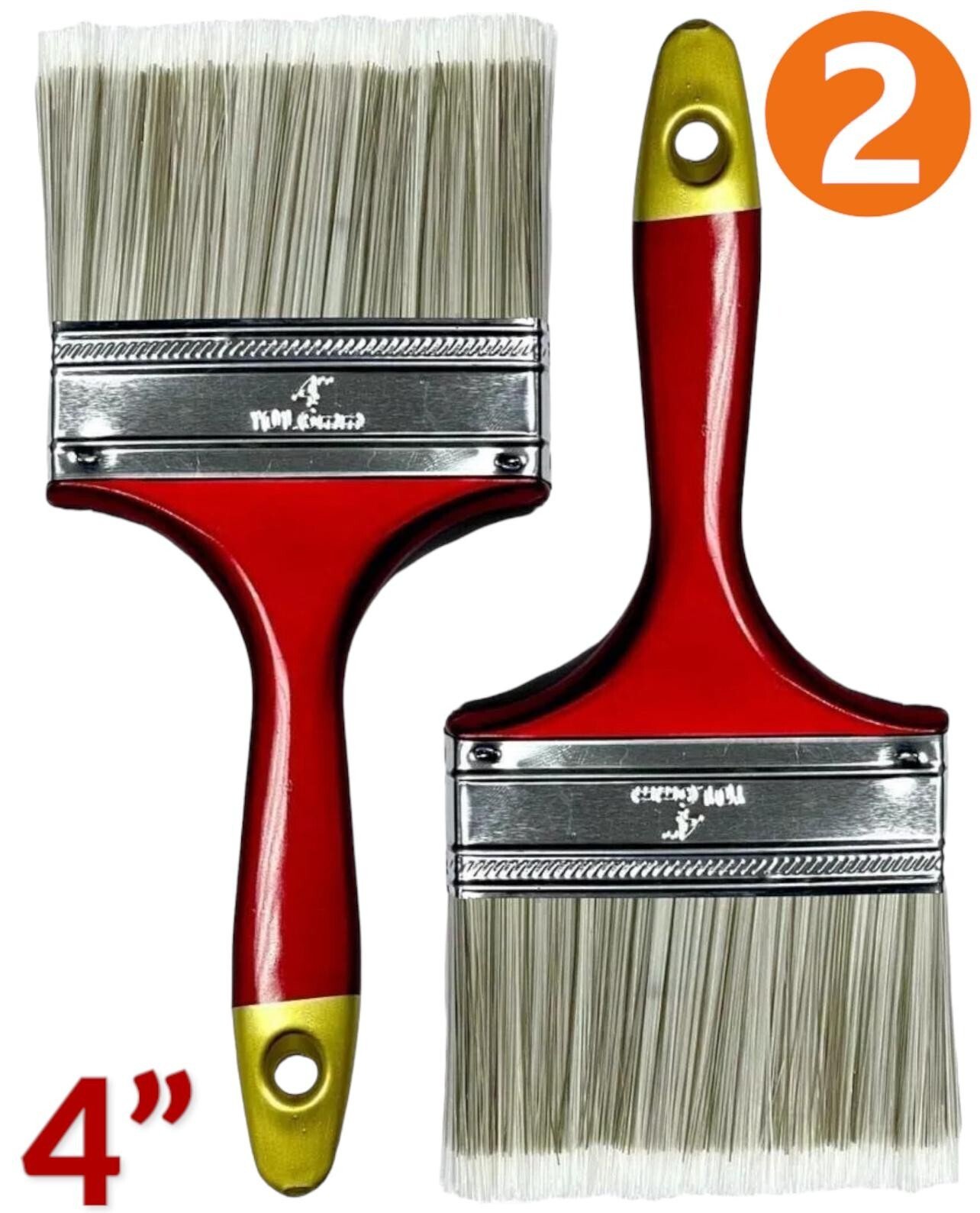 4" SHED FENCE Timber & DECKING PAINT BRUSH GARDEN WALL WOOD BLOCK PASTE-2PK