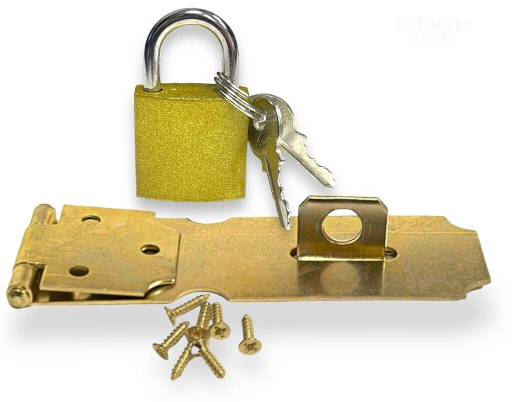 Safety Hasp and Staple 25mm Padlock Gate Door Shed Latch Lock Blanket Box Chest