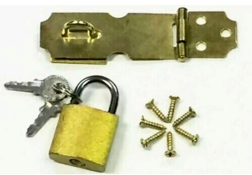 Safety Hasp and Staple 25mm Padlock Gate Door Shed Latch Lock Blanket Box Chest