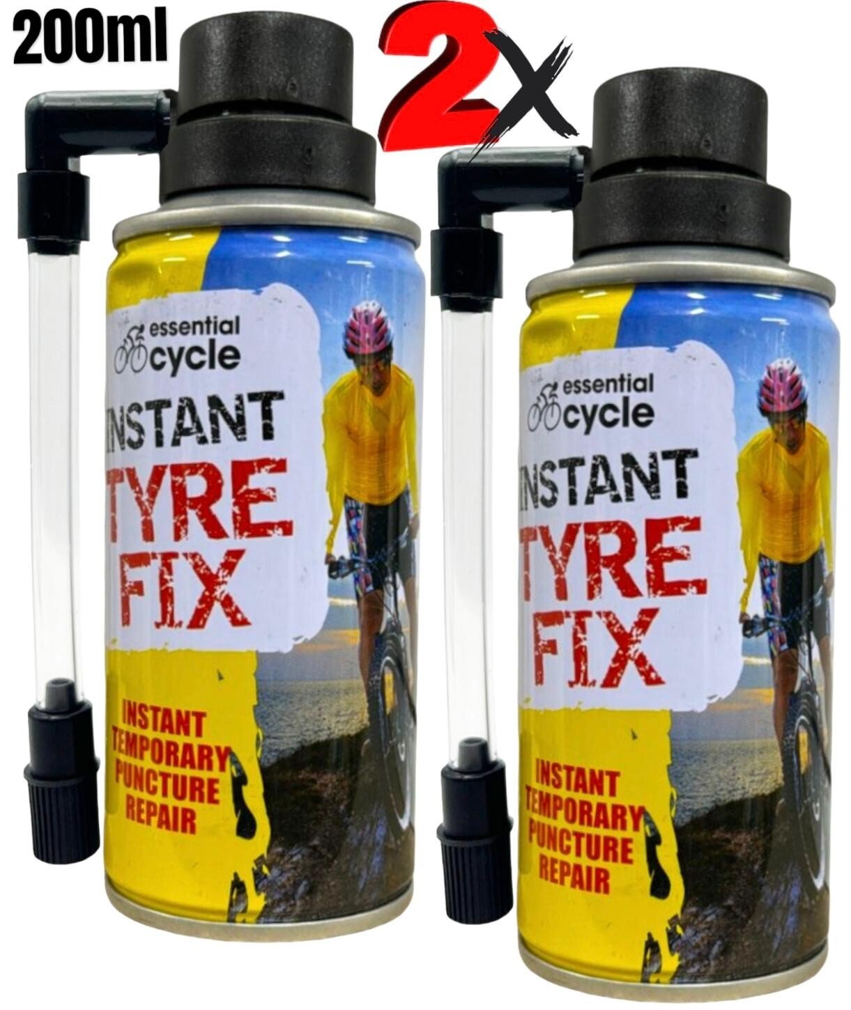 2Pcs Emergency Bike Flat Tyre Fix Puncture Repair Sealant Inflator Can 200ml