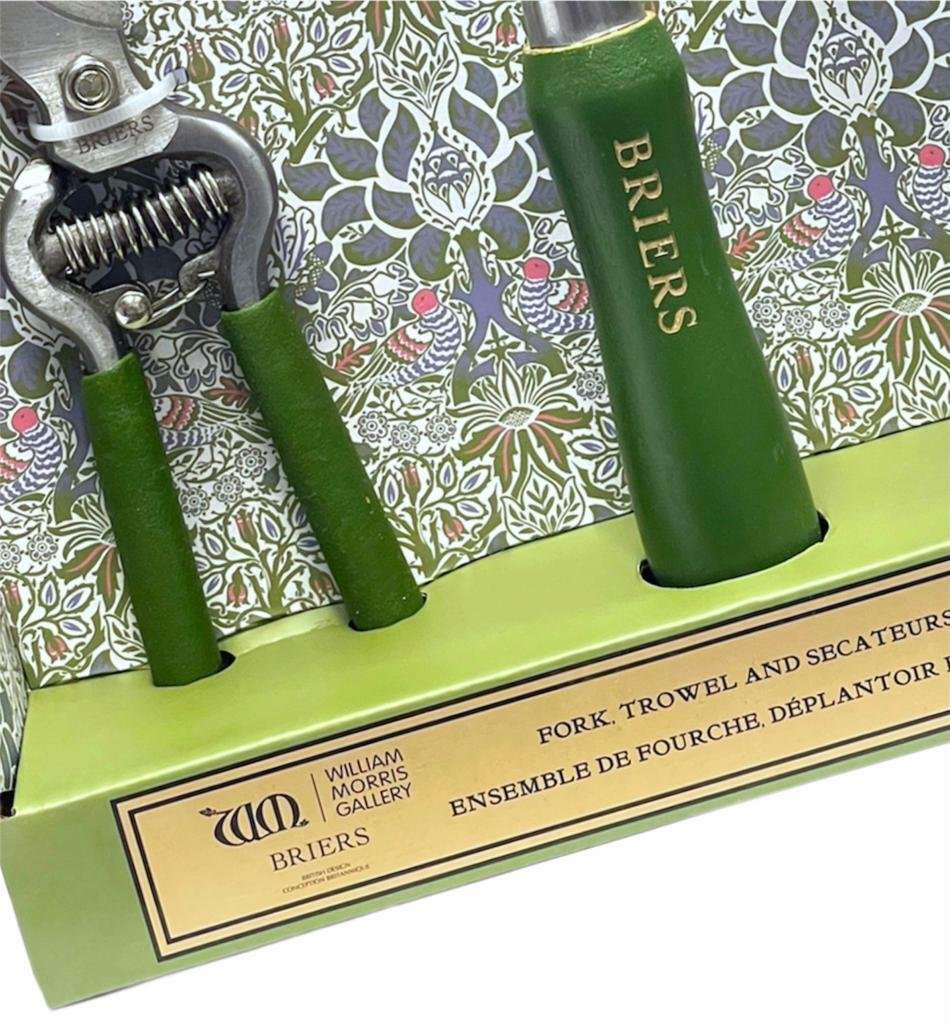William Morris Tropical Forest Garden Fork Trowel and Secateurs Set 3 Pack UK