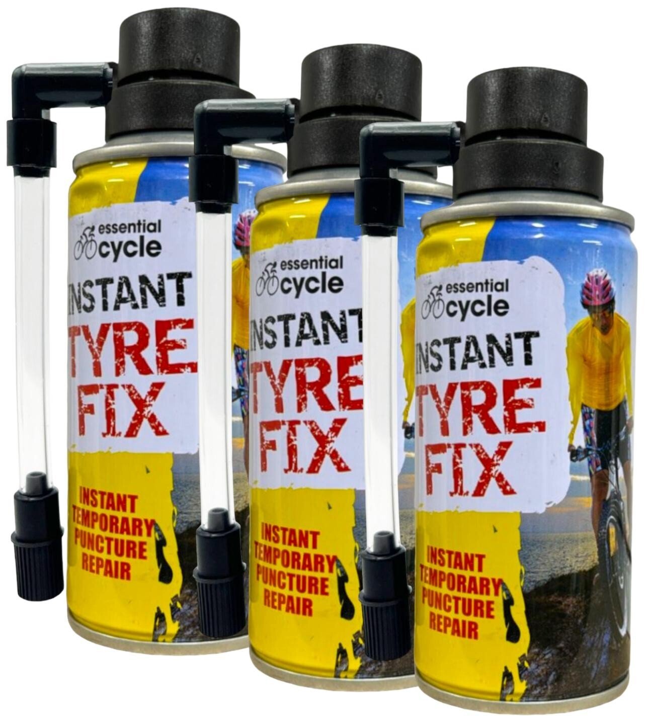 3x 200ML QUICK FIX BIKE BIKE EMERGENCY FLAT TYRE INFLATE PUNCTURE REPAIR KIT