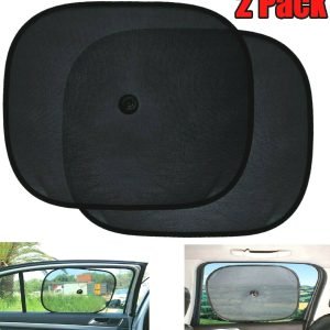 2 x Baby Car Window Sun Shades Stopper Black Mesh Blinds Visor Shield Cover Dog