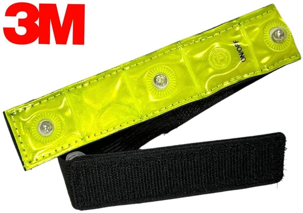 SAFETY FLASHING LED LIGHTUP REFLECTIVE ARM BAND HIKING RUNNING BIKE CYCLING UK