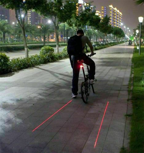 LED Laser Lane Bike Light Bicycle Safety Night High Visibility Cycle Projection