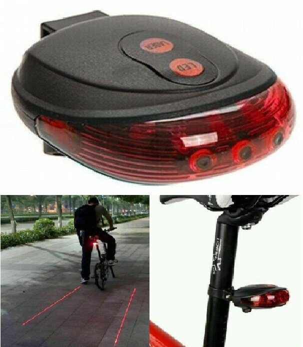 LED Laser Lane Bike Light Bicycle Safety Night High Visibility Cycle Projection