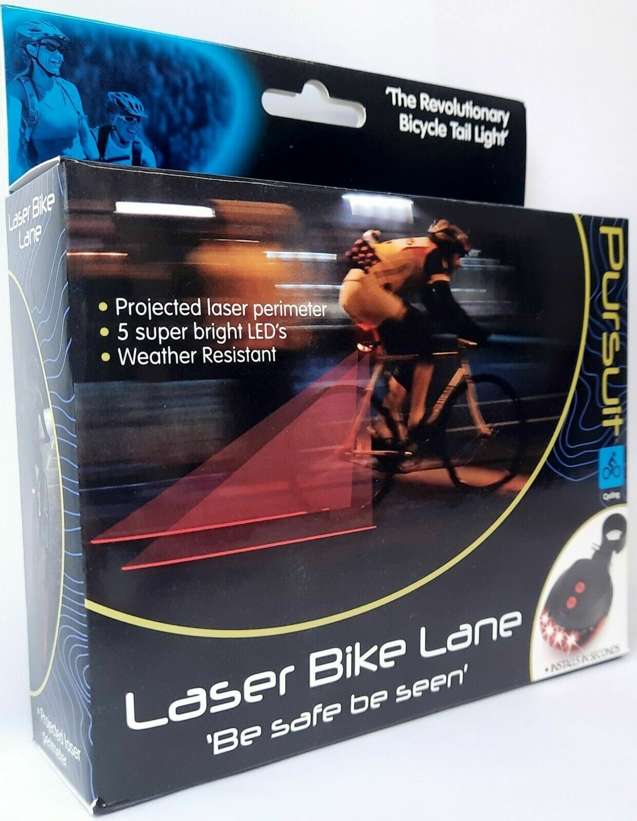 LED Laser Lane Bike Light Bicycle Safety Night High Visibility Cycle Projection
