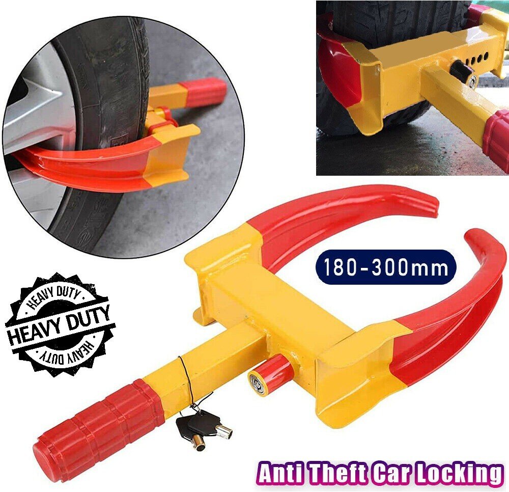 Heavy Duty Wheel Clamp Caravan Trailer Car Motorhome Security Lock With 2 Keys